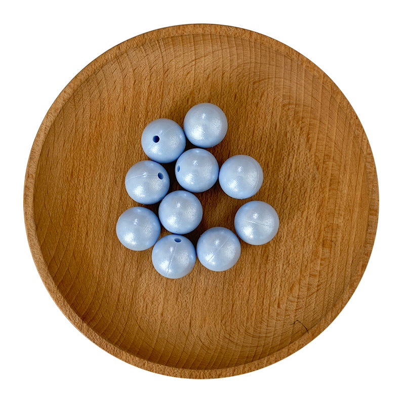 Wholesale 50pcs/pack 15MM Fine Shiny Silicone Round Beads